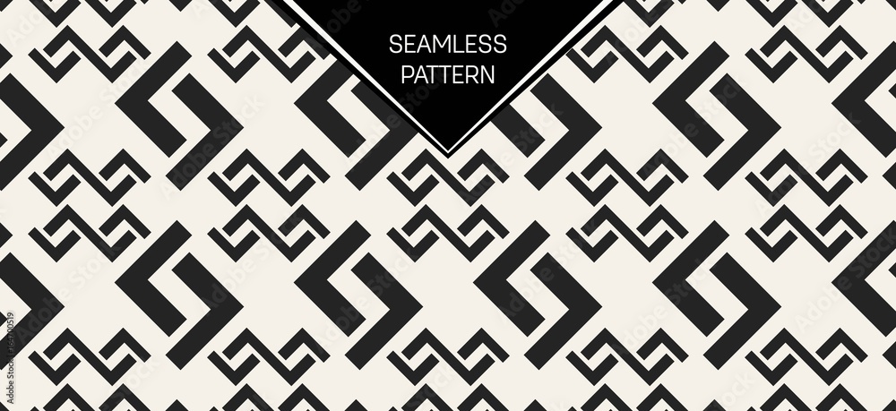 Abstract concept vector monochrome geometric pattern. Black and white minimal background. Creative illustration template. Seamless stylish texture. For wallpaper, surface, web design, textile, decor. Abstract concept vector monochrome geometric pattern. Black and white minimal background. Creative illustration template. Seamless stylish texture. For wallpaper, surface, web design, textile, decor.