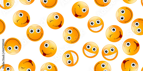 seamless yellow emoticons