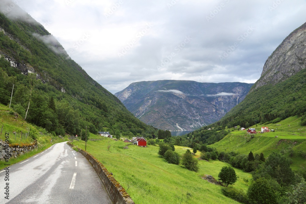 Green valley in Norway