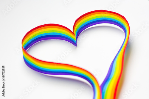 colorful ribbon in the shape of a heart