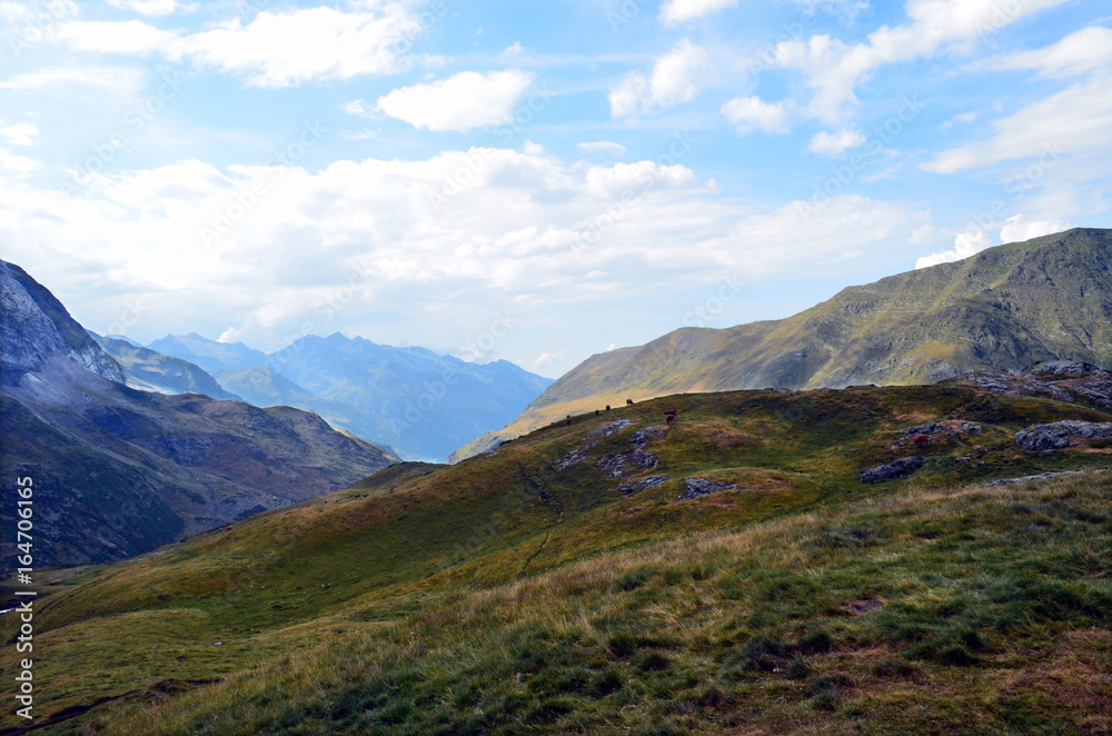 Vue sur les Pyrénées, France Vue sur les Pyrénées, France