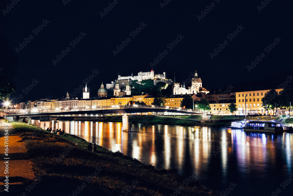 Panoramic view of beautiful Salzburg in Austria Panoramic view of beautiful Salzburg in Austria
