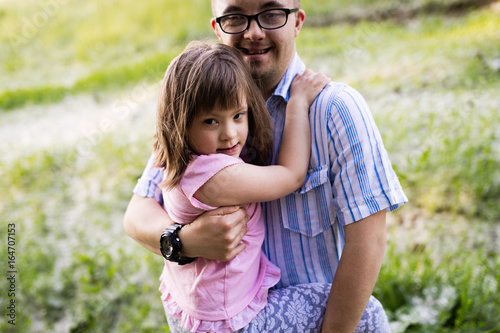 Picture of girl and man with down syndrome