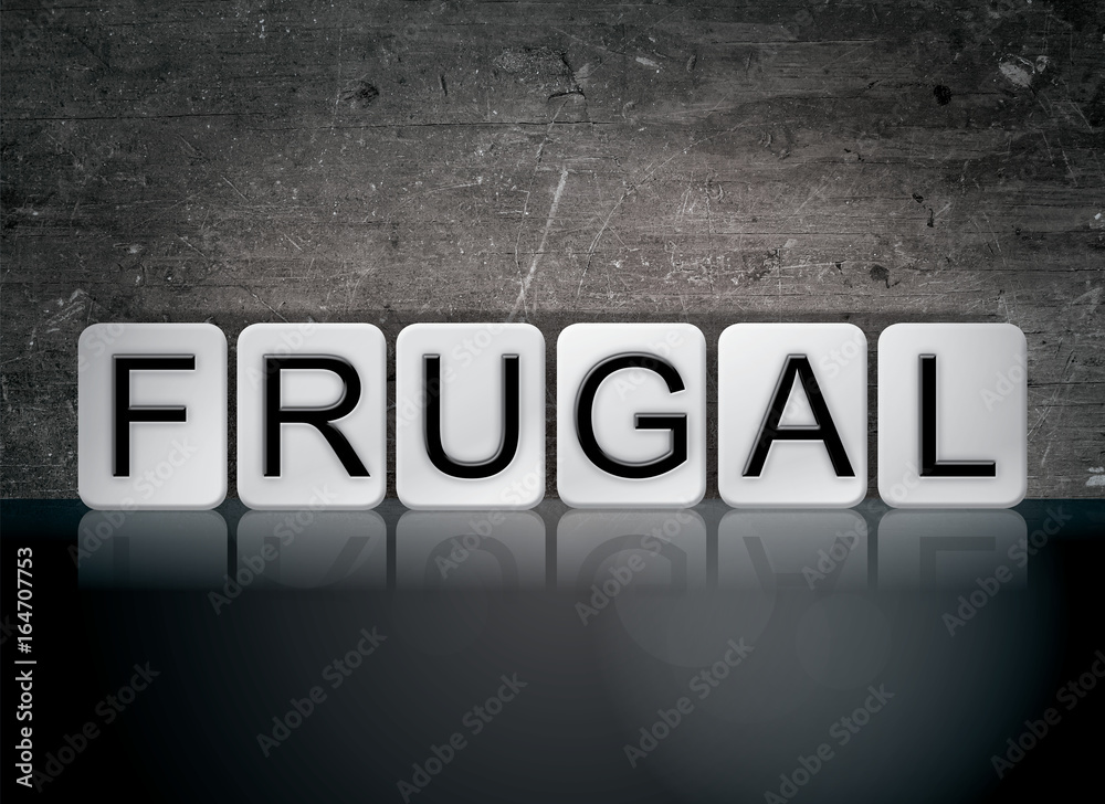 Frugal Concept Tiled Word