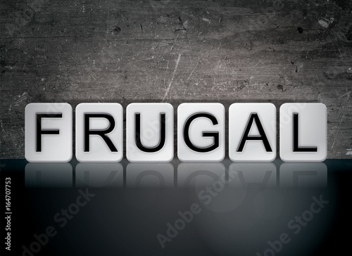 Frugal Concept Tiled Word