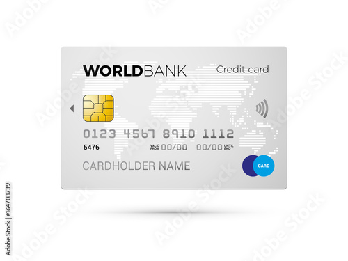 credit card with world map