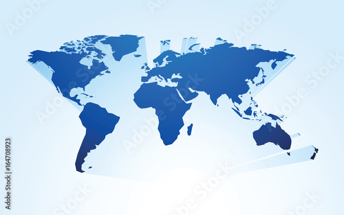 world map blue vector