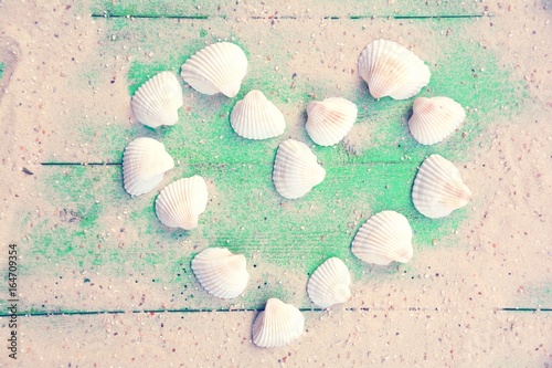 Grußkarte - Muschelherz