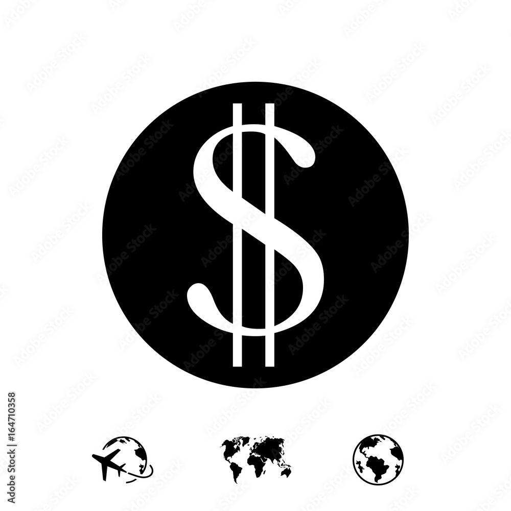 money icon stock vector illustration flat design