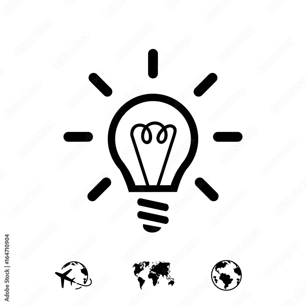 bulb icon stock vector illustration flat design bulb icon stock vector illustration flat design