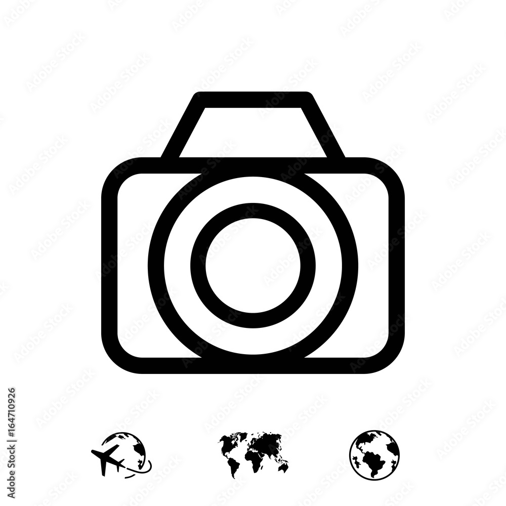 camera icon stock vector illustration flat design