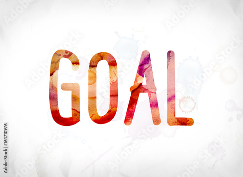 Goal Concept Painted Watercolor Word Art