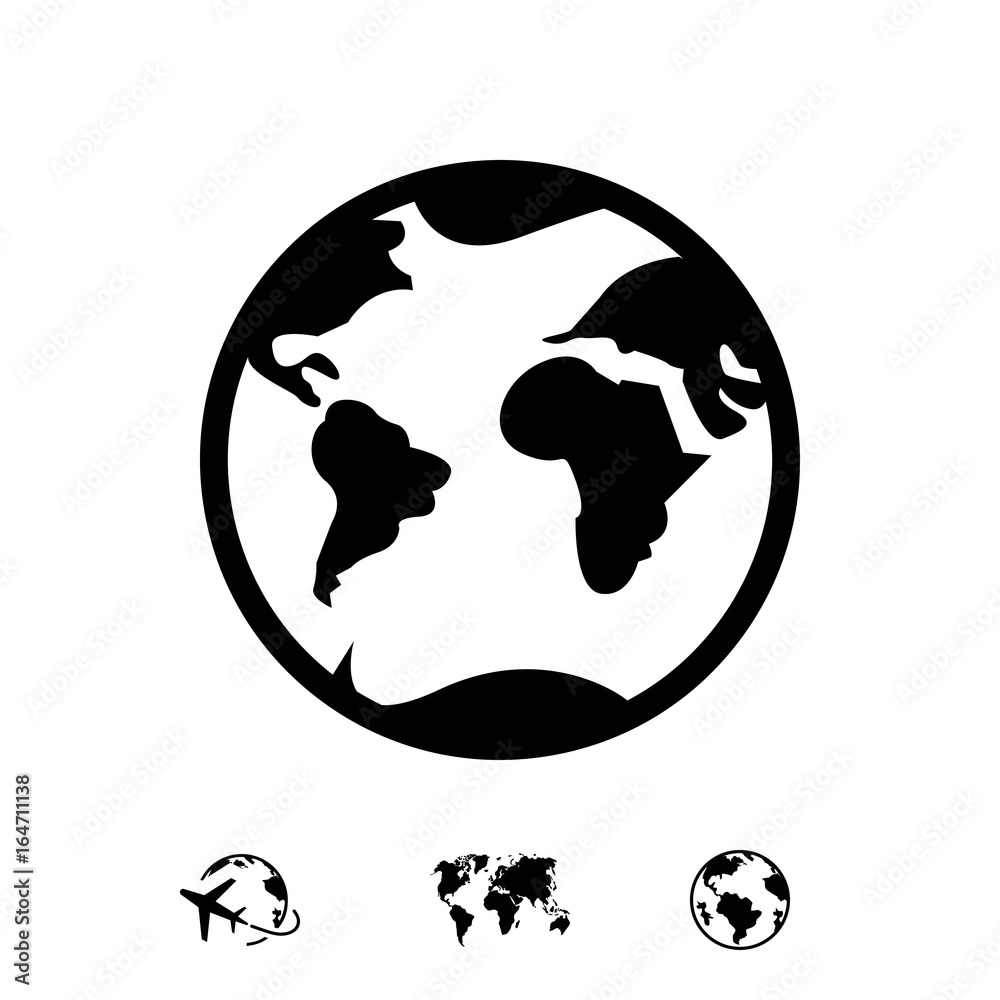 Earth icon stock vector illustration flat design Earth icon stock vector illustration flat design