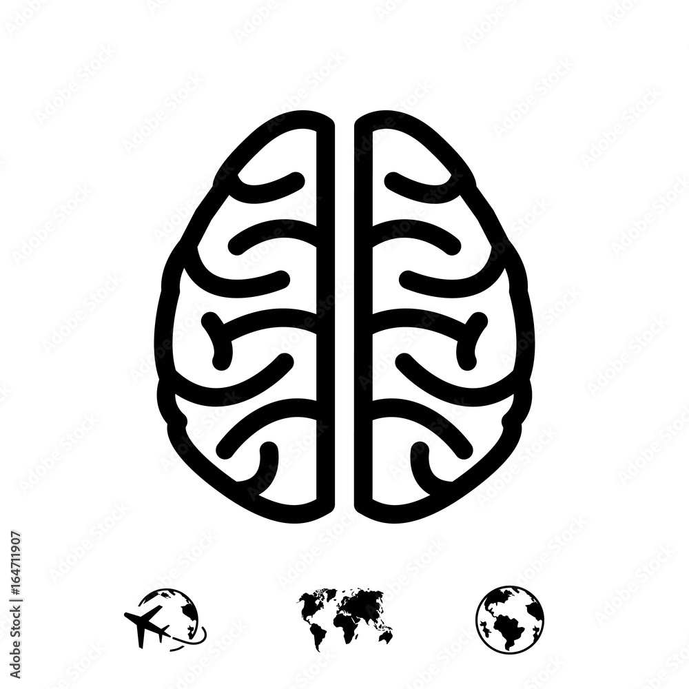 brain icon stock vector illustration flat design brain icon stock vector illustration flat design
