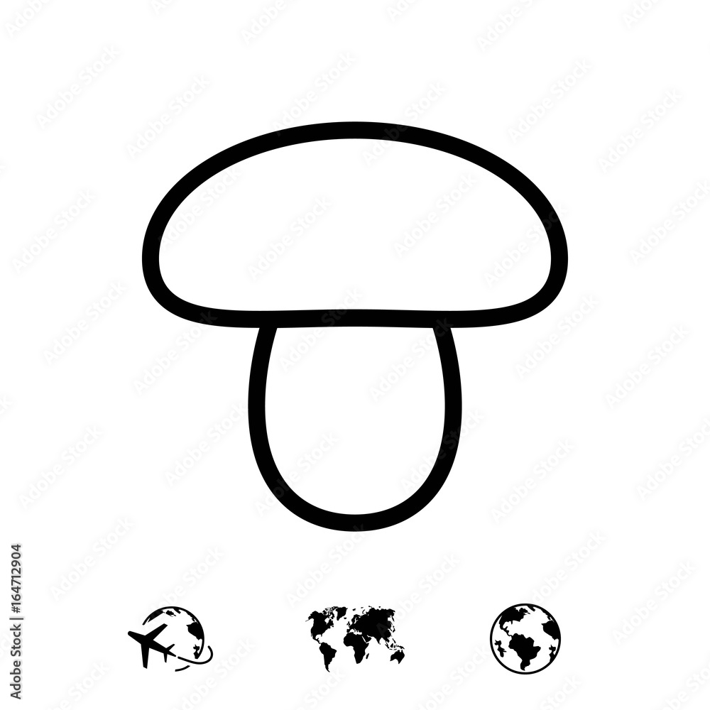mushroom icon stock vector illustration flat design mushroom icon stock vector illustration flat design