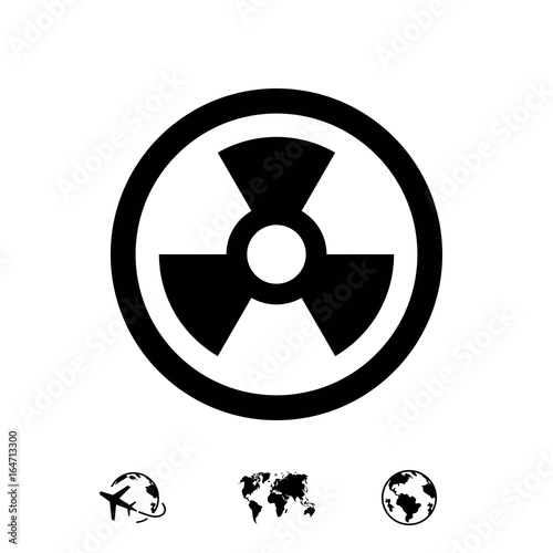 radioactive icon stock vector illustration flat design