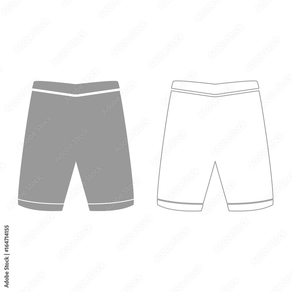 Shorts  grey set  icon .