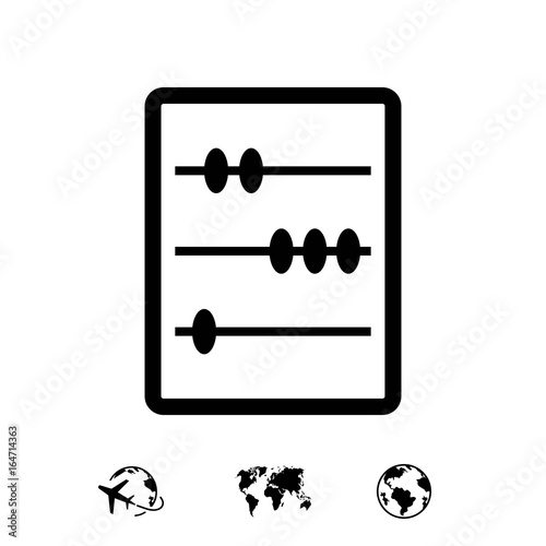wooden abacus icon stock vector illustration flat design