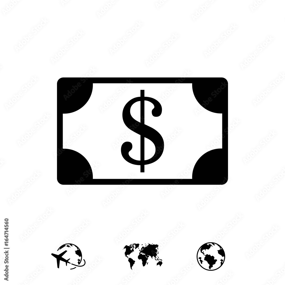 dollar money icon stock vector illustration flat design dollar money icon stock vector illustration flat design