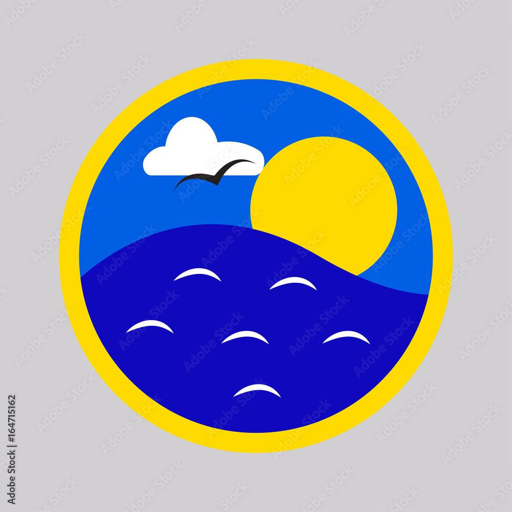 Obraz premium Sun over sea