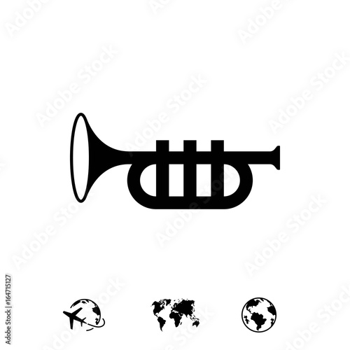 trumpet icon stock vector illustration flat design