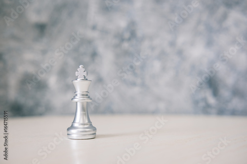 chess different or leadership or bravery with copy space, vintage tone, leadership business concept