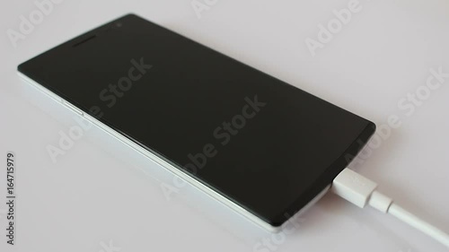 Smartphone is charging battery cell