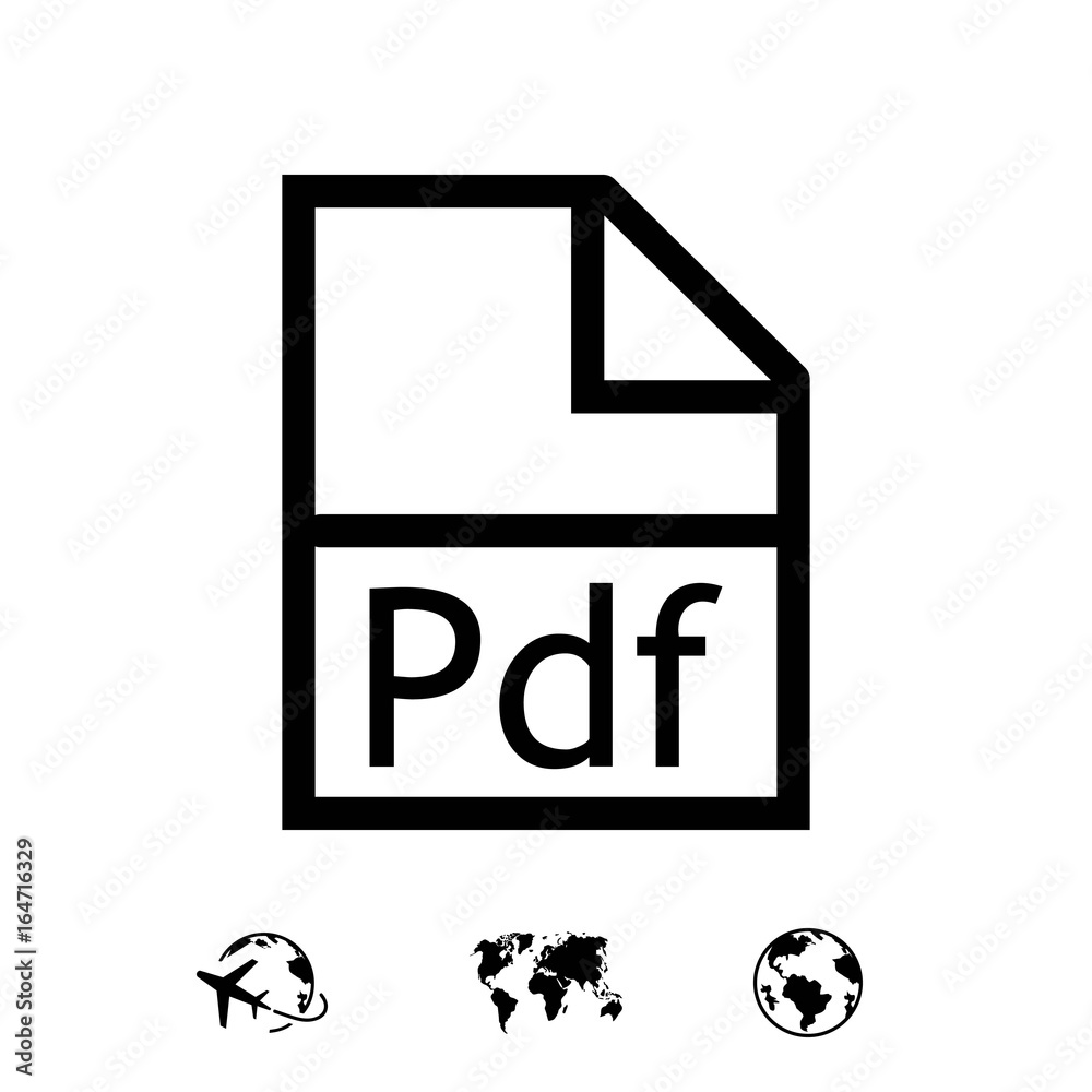 pdf icon stock vector illustration flat design pdf icon stock vector illustration flat design