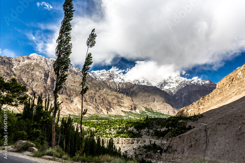 A stunning view of the Hunza Valley from the Karakoram Highway photo