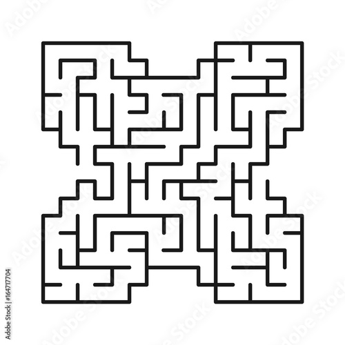 Abstract maze / labyrinth with entry and exit. Vector labyrinth 183.