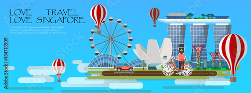 Travel infographic. Singapore infographic; welcome to Singapore. Travel to Singapore presentation template