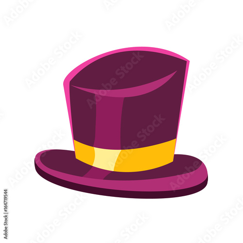 Purple gentleman hat vector Illustration