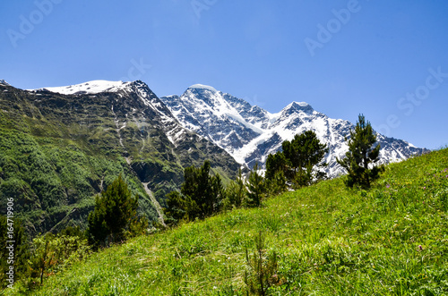 Mountain landscape. North Caucasian ridge, the district of the village of Terskol.