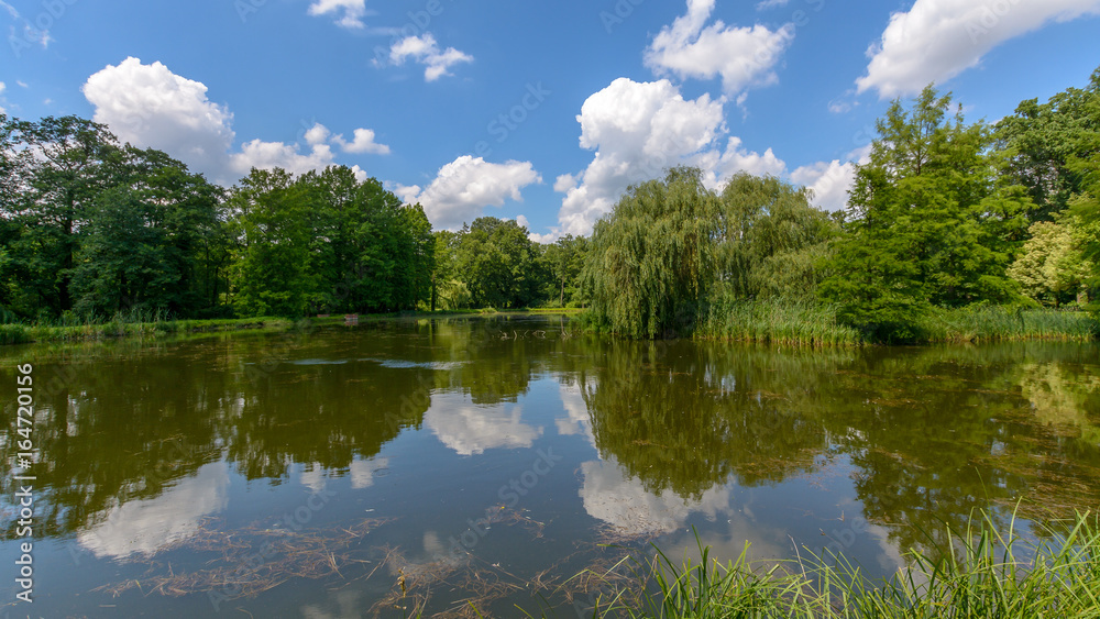 Clouds Reflected in a Polish Summer Lake