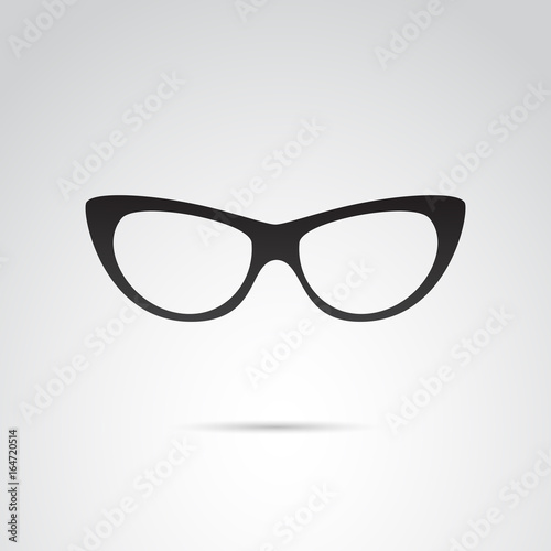 Cat eye glasses vector icon.