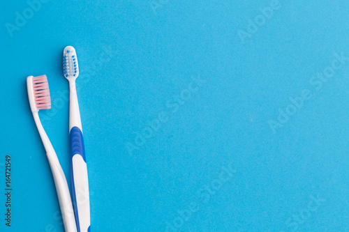 Two toothbrushes, place for inscription