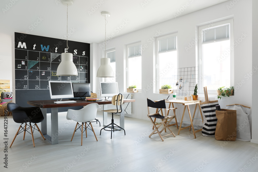 Fototapeta premium Office with blackboard