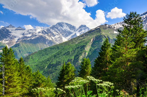 Mountain landscape. North Caucasian ridge, the district of the village of Terskol.