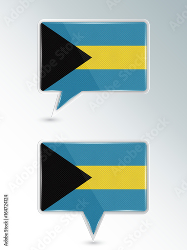 Free Download A set of pointers. The national flag of Bahamas islands on the location indicator. Vector illustration. - GFXLoad