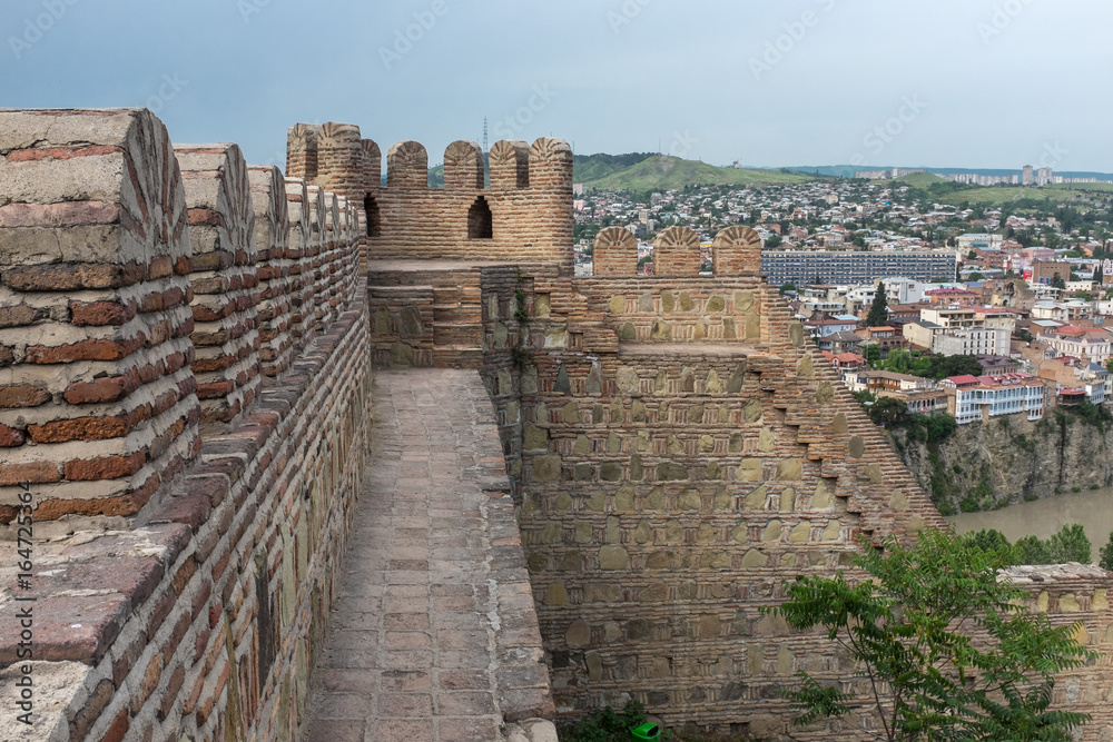 Tbilisi, Georgia, Eastern Europe - The ancient Narikala Fortress overlooking the city of Tbilisi.