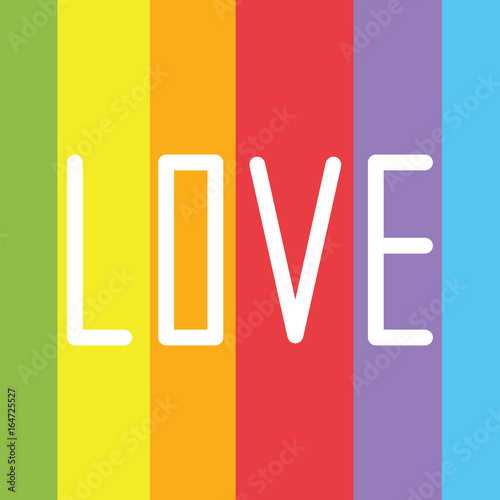Vector an illustration with an inscription love rainbow spectrum pride.card for the International Day Against Homophobia.rainbow LGBT flag
