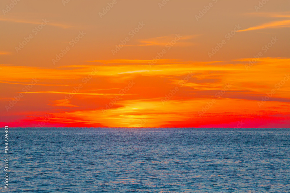 Sunset over the sea - Alanya, Turkey