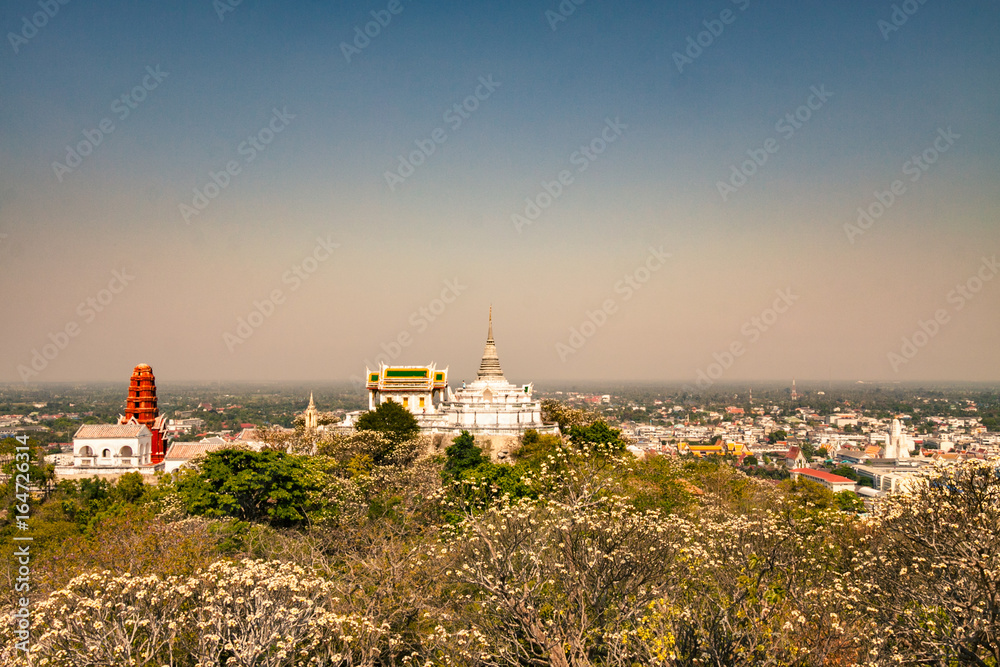 Temple on mountain in Thailand Temple on mountain in Thailand