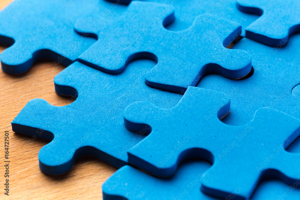 Incomplete puzzle with missing piece Incomplete puzzle with missing piece