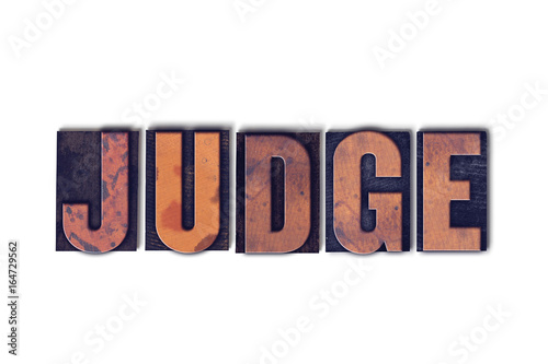 Φωτογραφία Judge Concept Isolated Letterpress Word