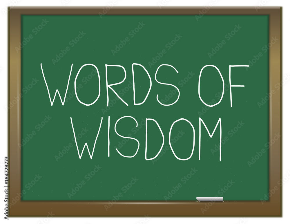 Obraz premium Words of wisdom concept.