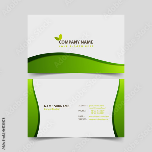 Eco friendly business card design template.