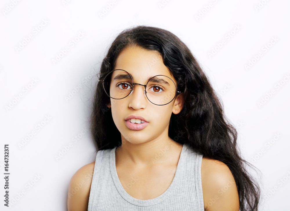 Image of a beautiful African young girl wearing glasses. Image of a beautiful African young girl wearing glasses.
