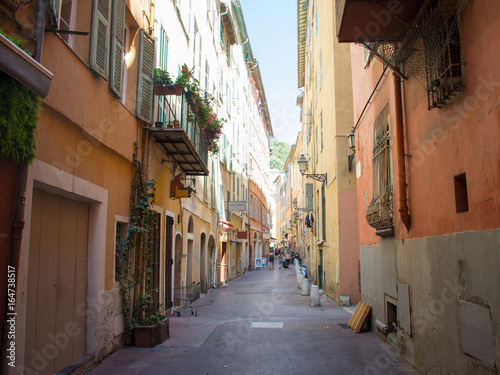 narrow street in the old town in Nice
