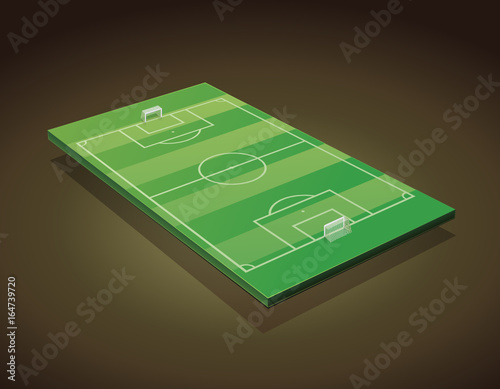 Terrain de football 3D (fond sombre)